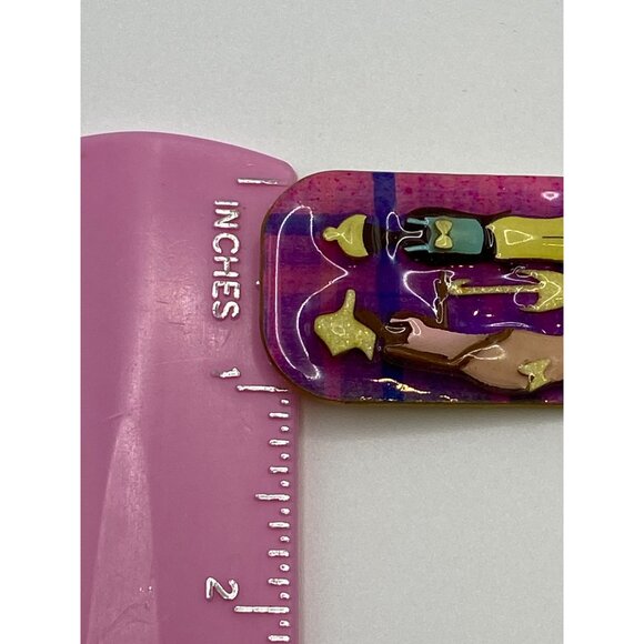 Handmade Lucinda Woman Pins Brooch With Two Women & Umbrella Design Multi-Color - Picture 7 of 7